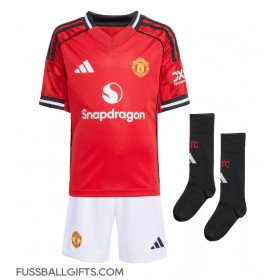 Manchester United Rasmus Hojlund #9 Fußballbekleidung Heimtrikot Kinder 2025-26 Kurzarm (+ kurze hosen)